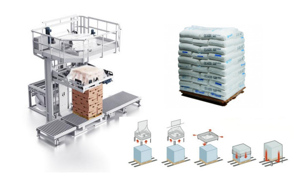Hydraulic Stretch Hood Machine , Sugar / Salt Bag Automatic Pallet Wrapping Machine
